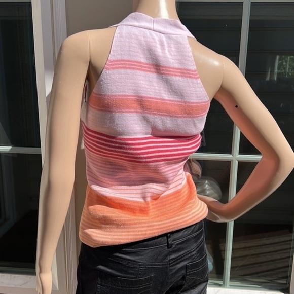 Axcess Pretty pink/orange color fade sweater tank top - Picture 3 of 9